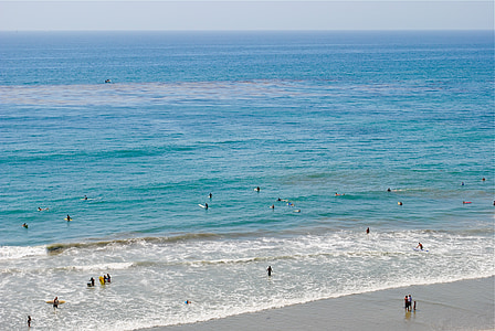 Carlsbad, California, Pantai, pemandangan, Pantai, surfing