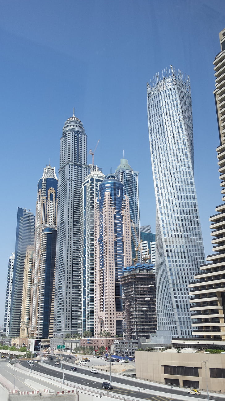 Emiraten, Toerisme, Dubai, stad, gebouw, u l a g e, wolkenkrabber