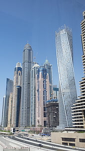 Emiratos, Turismo, Dubai, ciudad, edificio, u un e, rascacielos