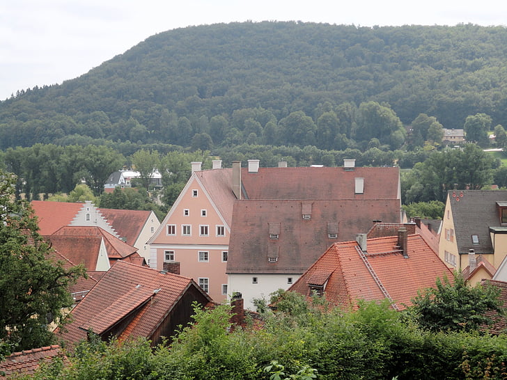 Greding, Altmühl valley, Middeleeuwen, historische stad, weergave