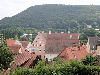 丁, altmühl 河谷, 中世纪, 历史文化名城, 视图