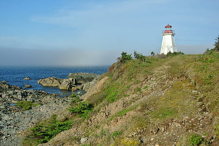 Leuchtturm, Kap-Breton-Insel, Gabarus, novascotia, Kanada, Ozean, Ufer
