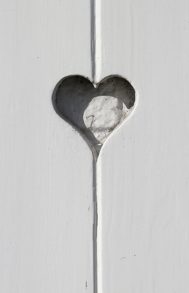 heart, shape, wall, white, wood - Material