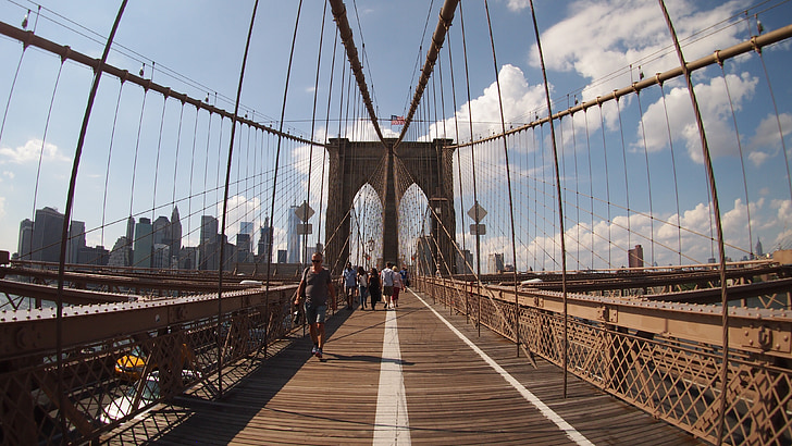 Jembatan Brooklyn, New york, tempat-tempat menarik, Landmark, daya tarik, Kota New york