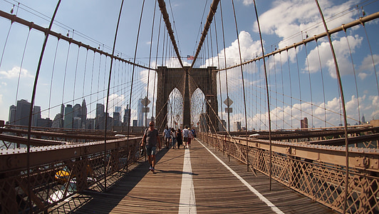 Бруклинский мост, Нью-Йорк, интересные места, Ориентир, привлечение, Нью-Йорк