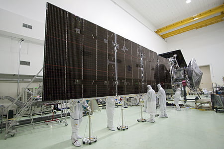 paneles solares, energía, técnicos, espacio, Juno, nave espacial, laboratorio