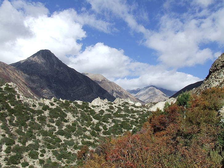 landscape, mountains, himalayan, nepal