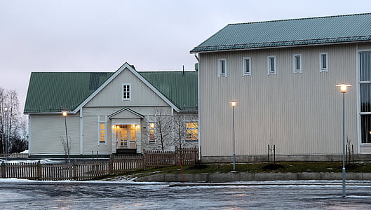 alakylä skola, Uleåborg, Finland, byggnad, skolan, utbildning, framsidan