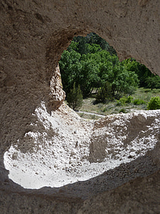 바위 구멍, 사막, 밴들리어 국립 기념물, 뉴 멕시코, 미국, 문화 유산, 푸에블로 인디언