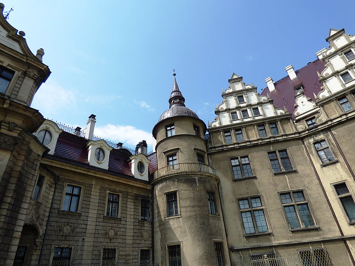 Château, le Palais, scrotum, Pologne, monument, tours, gothique