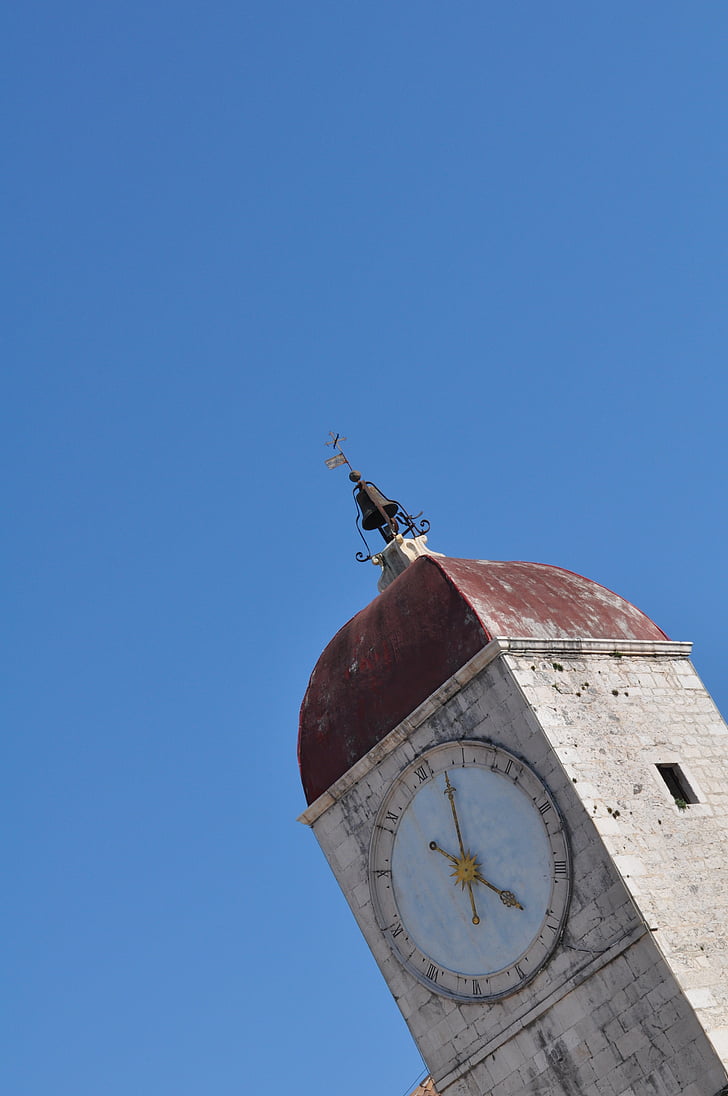 church, tower, clock