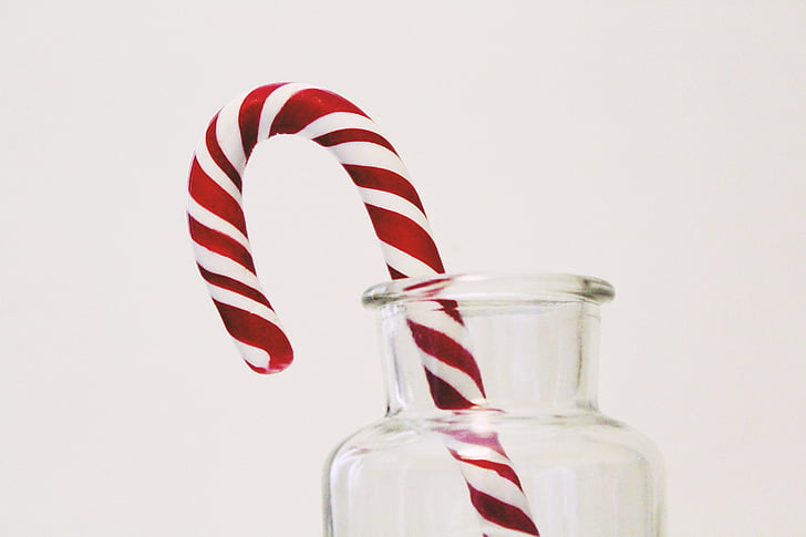 candy cane, slik, Sød, sukker, sødme, jul, behandle