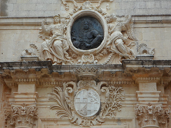 grand master, coat of arms, mdina, input, malta, portal, historically