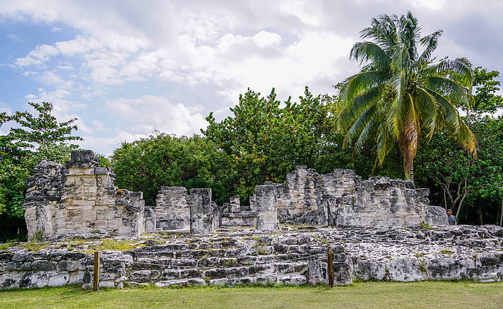 El ray, Cancun, Mexique, archéologiques, nature, antique, les ruines