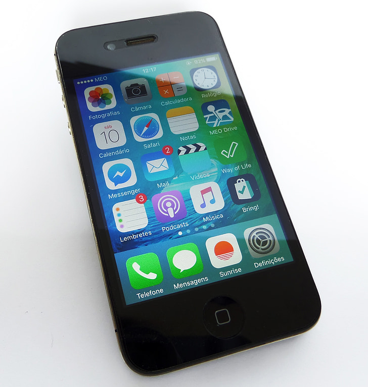 iPhone, mobiele telefoon, Apple, Ios, scherm