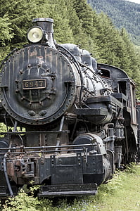 toget, lokomotiv, motor, diesel, damp, kedel, metal