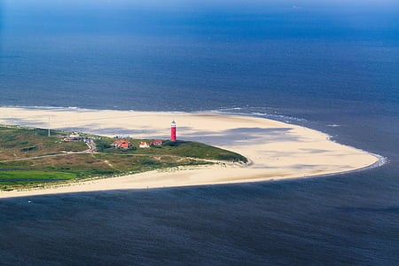 Texel, Faro, Playa, mar, arena, Mar del norte, vacaciones