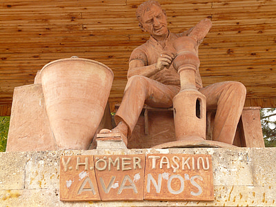 Potter, hantverk, staty, mannen, arbete, Avanos, monumentet