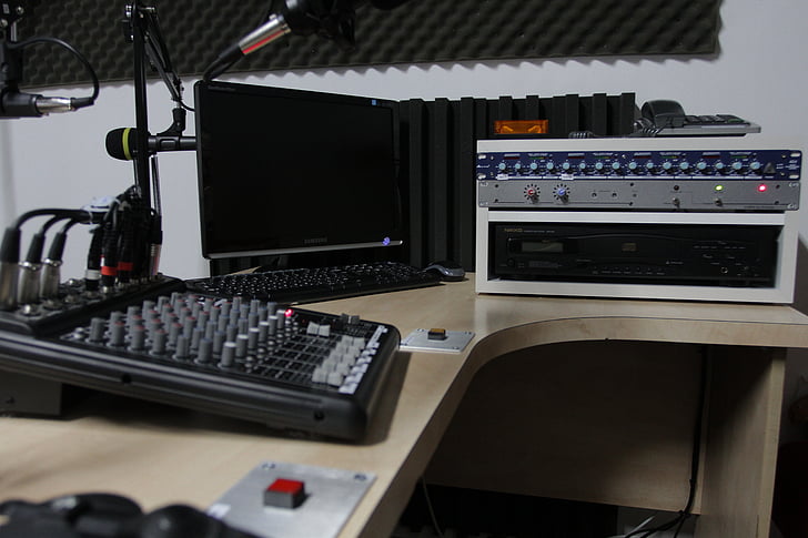 rádio, Studio, som, radiodifusão, gravação, Estação, áudio