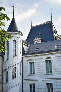 Château, tour, blanc, fenêtre de, maison en pierre, médiévale, histoire