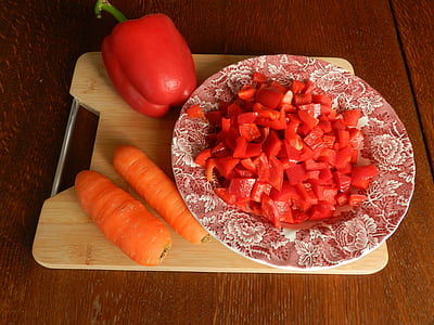 покрой, овощи, Паприка, морковь, Здравоохранение, витамины, волокно