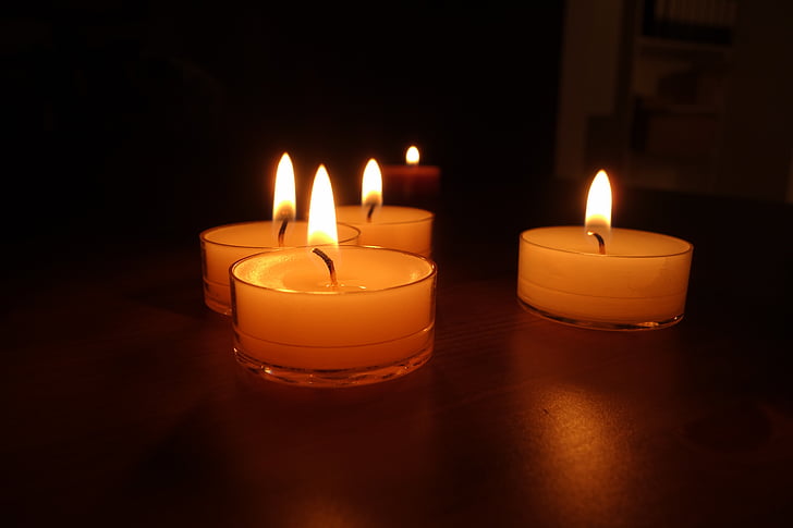 свічки, при свічках, світло, Віск, Свічник, Wick, Романтика