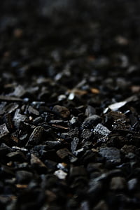 Borrão, briquetes, carbono, carvão vegetal, close-up, carvão