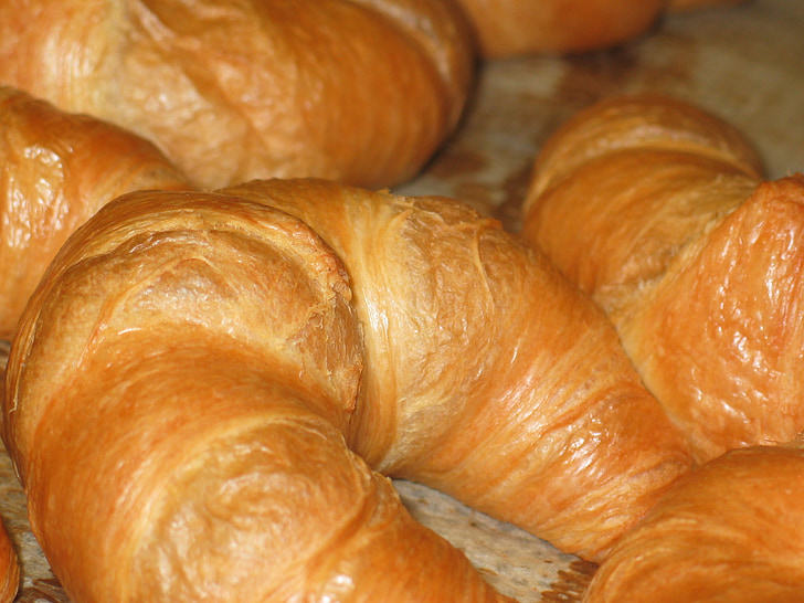 croissant, baked goods, french, france, eat, breakfast, food