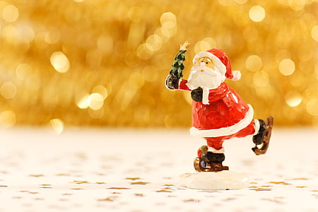 bokeh, celebració, Nadal, decoració de Nadal, decoració, figureta, Santa