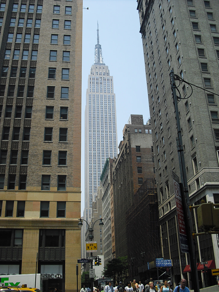 Empire state building, wolkenkrabber, stad, New york city, Big apple, NYC