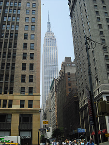 Empire state building, skyskrapa, staden, new york city, stora äpplet, NYC