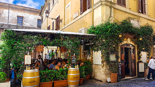 Roma, Italia, kafe, Restoran, Kota, kehidupan, budaya