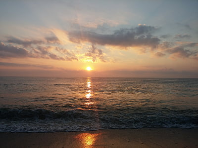 Laut Hitam, matahari terbit, air, Pantai, matahari, musim panas, Rumania