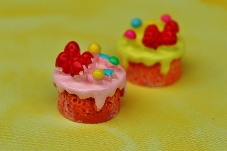 Cupcake, торта, миниатюрни, керамични, Смешно, декорация, чупливи