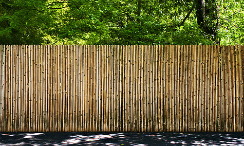 fence, bamboo, outdoors, security, garden, woods, forest