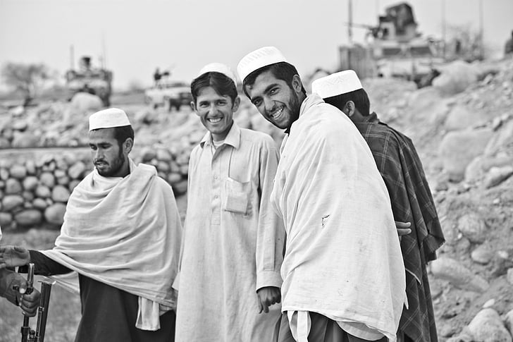 män, Afghani, personer, muslimska, tradition, traditionella, Afghanistan