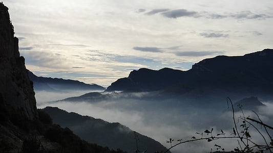 fog, sunset, peace, landscape, mountain, nature, mountain Peak