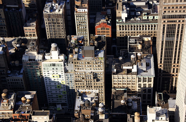 New york, Empire state building, obloha, město, městský, Manhattan, říše