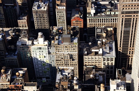 Nova york, Empire state building, cel, ciutat, urbà, Manhattan, Imperi