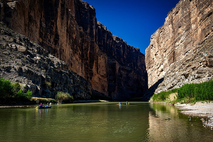Rio rio grande, Texas, México, paisagem, Canyon, Parque Nacional Big bend, destinos