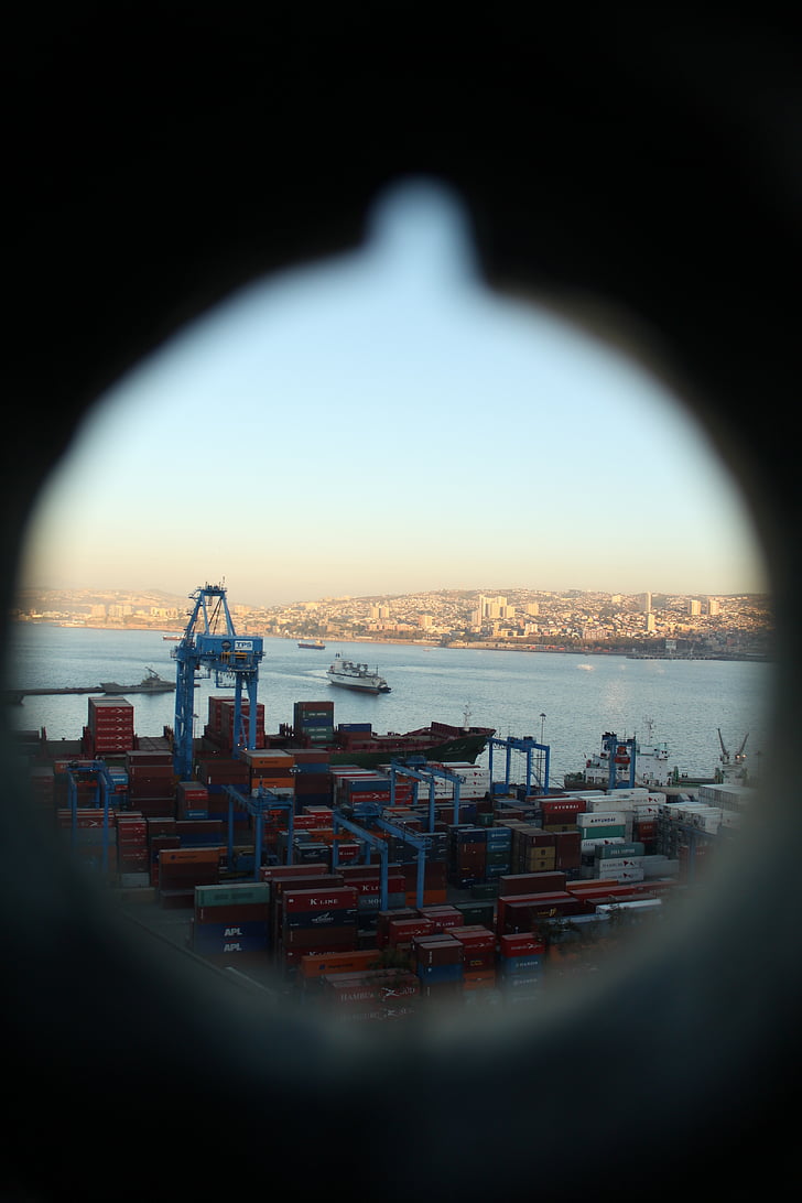 Porto, Valparaíso, ponto de vista, Chile, Costa