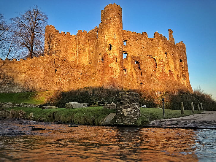 замък, Уелс, забележителност, архитектура, средновековна, наследство, Уелски