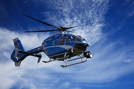 l'aviació, en Chopper, vol, volant, helicòpter, cel