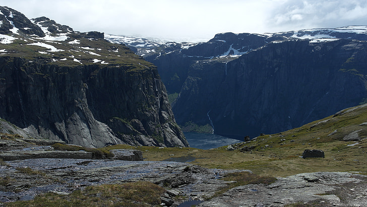 Νορβηγία, χώρου (Trolltunga), βουνά, φύση