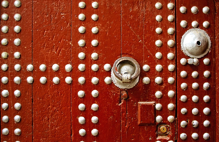 Marocko, dörr, design, trä, arkitektur, ingång, Door knocker