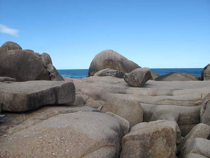 sten, Rock, sten, kystlinje, Rocky shore line, økologi, miljø