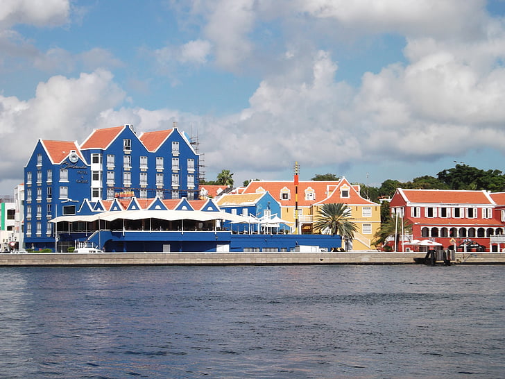 Willemstad, huvudstad, Antillerna, Karibien, platser av intresse, byggnad, sightseeing