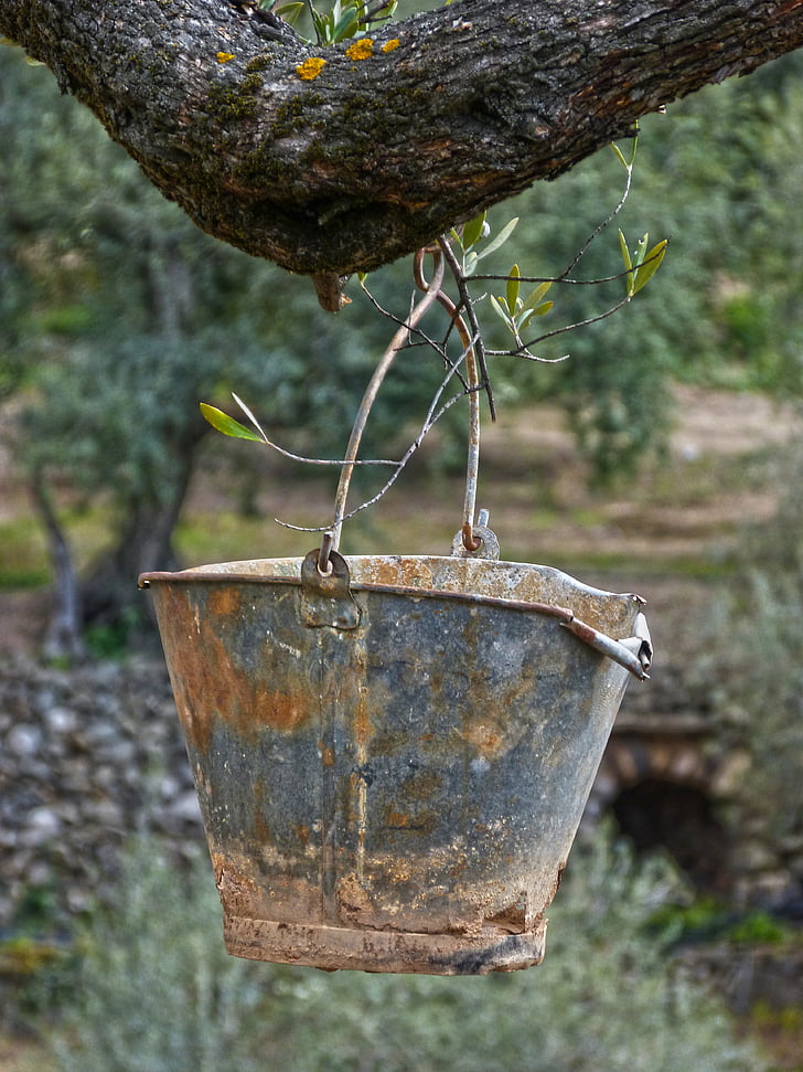 kuutio, Sinkki, vanha, ruosteinen, oliivi