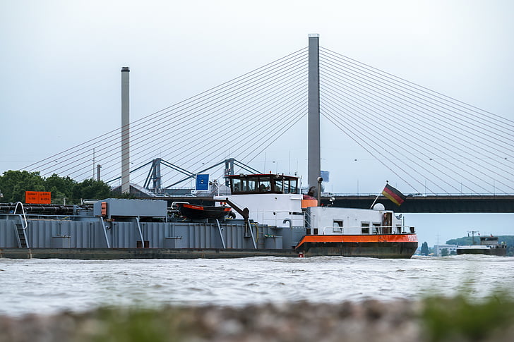 Jembatan, kapal, Sungai, Jembatan tol, navigasi Sungai, Rhine, boot