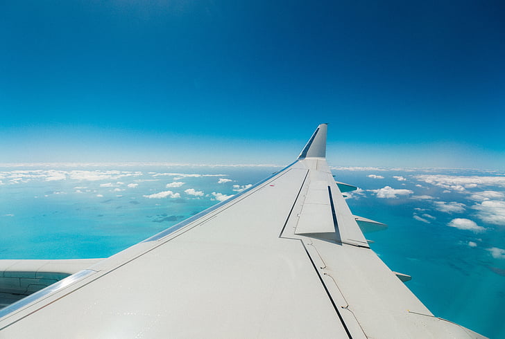 máy bay, hãng, đi du lịch, chuyến đi, màu xanh, bầu trời, chuyến bay